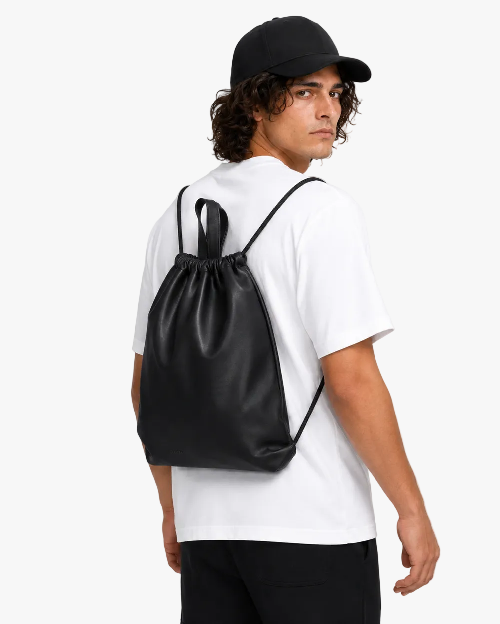 Vegan leather knapsack