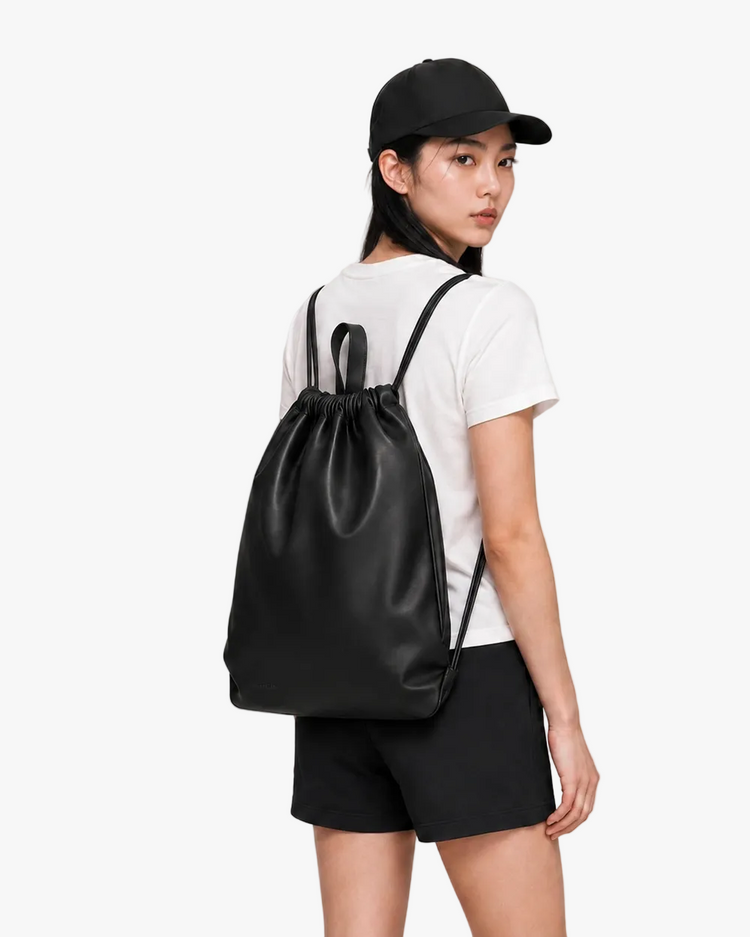 Vegan leather knapsack