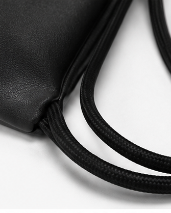 Vegan leather knapsack